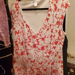 London Times Orange & white dress